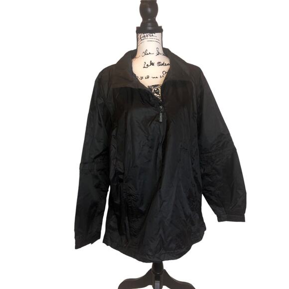 The Weather Company Solid Black Jacket Size L~ Excellent Condition. - Picture 1 of 8